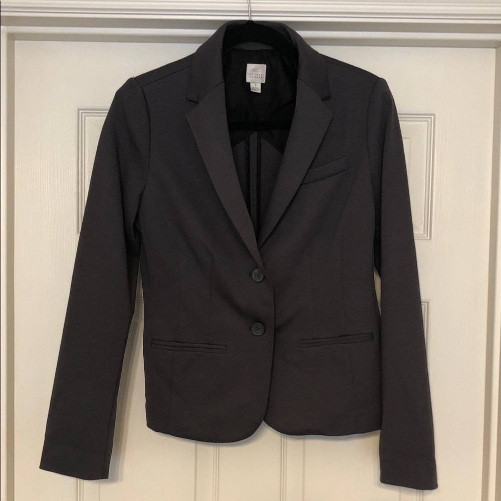 LC Lauren Conrad Charcoal Gray Tailored Blazer Made In Phillippines Size 4